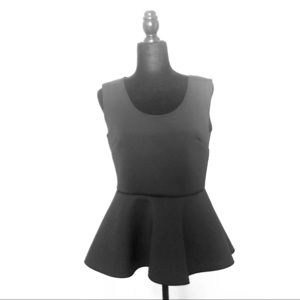 Black peplum top